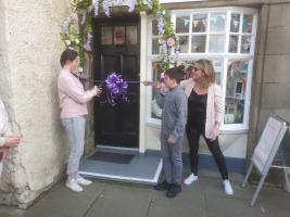Bookshop Opening: Left to Right Grace Higgins Charlie Doga Tracy Guyan